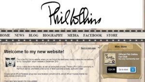 Welcome to my new website Phil Collins