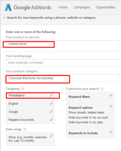 Guide to Keyword Planner – Google AdWords