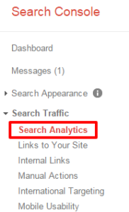 Search Console Search Analytics